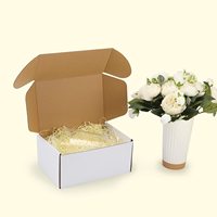 Lot de 25 boîtes d'expédition 9x6x4 pouces, boîte en carton ondulé blanc, courrier littéraire