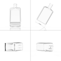 Bouteille en verre à facettes géométriques artisanale, design sculptural pour whisky ultra premium, édition collector de tequila, emballage en gros
