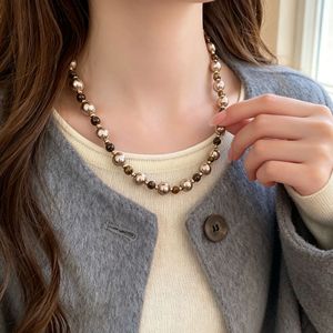 Tiger Eye Pearl Necklace For Women High End Clavicle Chain Everyday Wear Fashion Accessory - Product Image 1