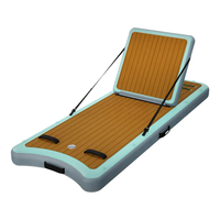 Gran oferta, juego de agua, cubierta flotante inflable para el sol, salón de isla flotante/plataforma de ocio para fiestas, muelle flotante inflable para fiestas