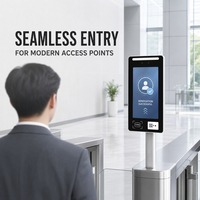 Système de contrôle d'accès facial anti-contrefaçon avec caméra double objectif RGB IR, machine Android, hub de système de gestion du temps biométrique intelligent