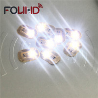 Puce NFC LED clignotante 13,56 MHz en forme d'ongle avec lumière colorée, puce NTAG213, étanche, pour contrôle d'accès