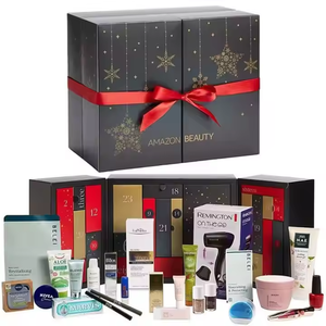 Personnalisé 25 Jours Compte À Rebours <span class=keywords><strong>Calendrier</strong></span> <span class=keywords><strong>De</strong></span> L'Avent Femmes Nouveau Beauté Maquillage Surprise Estampage Gaufrage Gris Conseil Rigide UV Cadeau <span class=keywords><strong>De</strong></span> Noël - Product Image 3