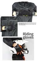Gants de moto tout-terrain en coton, anti-chute, antidérapants, respirants, avec fermeture auto-agrippante, pour la conduite et la course, unisexes, à doigts entiers