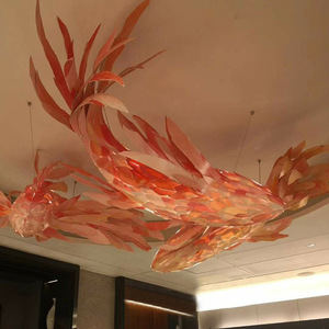 Lustre en forme de poisson de style chinois, LED rond à tête unique pour l'éclairage des restaurants, des hôtels et des halls d'entrée - Product Image 4