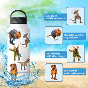 Waterproof Vinyl Dino Water Bottle Scrapbook Laptop Skateboard Computer 50pcs Jurassic Dinosaur Stickers - Product Image 4