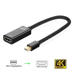 Hot sale 4k * 2k Mini DP to HDMI Cable Male to female adapter Mini DisplayPort to HDMI Adapter for MacBook Pro MacBook Air