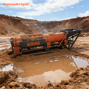 낮은 유지 보수 비용 100 ~ 150 TPH 휴대용 금 세척 공장 PLC-사막 금 채굴을 위한 자동화 금 분리기 장비 - Product Image 1