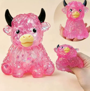 8*5*6cm Soft Highland Cow TPR Maltose Squeeze <b>Toy</b> Filled Squishy <b>Anxiety</b> Relief Stress <b>Toy</b> EN71/CE Certified <b>for</b> 2 4 Years - Product Image 1