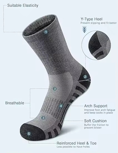 Can Custom Logo Hiking <b>Socks</b> – Performance Sports Breathable Recycled Crew Running Gym <b>Socks</b> for Men and Women - Product Image 3