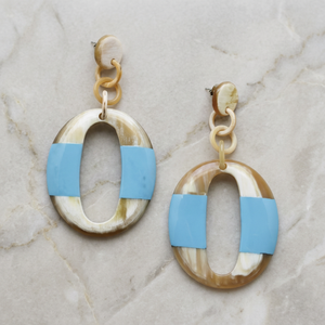 Handmade Buffalo Horn Lacquer Pendant <b>Earrings</b> High Quality Cute <b>Hook</b> Shape Eco-friendly Children's Craft Weddings Parties Gifts - Product Image 3