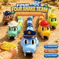 Jouet Serpent Glouton Interactif Électrique 2.4G Télécommandé pour Enfants avec Lumières et Sons, Jeu de Combat Magnétique