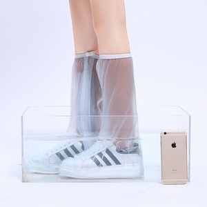 야외 여행 방수 장화 커버 재사용 가능한 레인 슈즈 커버 미끄럼 방지 고무 레인 슈즈 커버 - Product Image 2