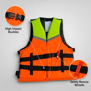 Chaleco Salvavidas Reflectante de Alta Visibilidad, Chaleco de Seguridad Profesional para Adultos y Niños, para Natación, Navegación, Pesca y Rescate Acuático - Product Image 4
