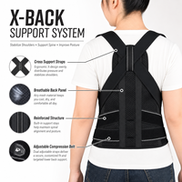 Correcteur de posture réglable POWER EAGLE, respirant, en maille, pour soulager les douleurs dorsales, protection avancée, pour hommes et femmes, scoliose