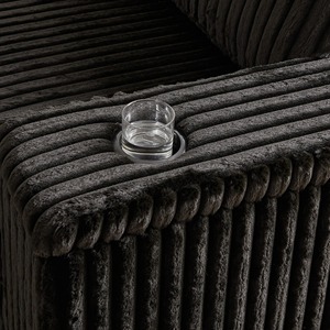 Nuevo sofá multifunción personalizado para sala de estar, almacenamiento de terciopelo, sofá para el hogar, 5 plazas, sofá en forma de <span class=keywords><strong>L</strong></span>, conjunto de sofá de pana negra, muebles - Product Image 5