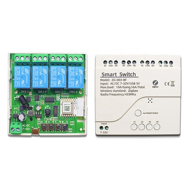 Smart Home Wifi Switch 433Mhz Receiver Alexa Google Home Zigbee Gateway 4CH 85 250V USB 5V Tuya Ewelink ZigBee Relay Module