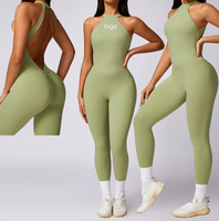 Combinaison de Sport pour Femme, Vêtement de Yoga Une Pièce, Collant de Course, Body de Sport à Séchage Rapide pour Fitness et Entraînement