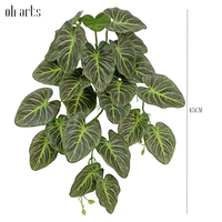 OH ARTS plantes suspendues feuille de bégonia plante suspendue fleurs artificielles fausse plante pour la décoration de fournitures de jardinage