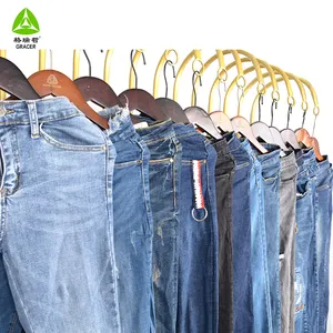 Thrift Clothes Bales Second Hand Clothes Ladies Pants Jeans 45kg Small Bale Ukay Ukay Branded Clothes Summer for Women Adults