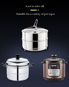 Vaporera de Cocina para Alimentos, de Acero Inoxidable, con Bandejas Apilables para Cocina de Gas, Inducción y Olla a Presión - Product Image 2