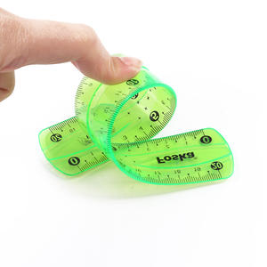 Kit di Righelli Geometrici Foska in Plastica Leggera e di Alta Qualità, Verde, con Scala in <span class=keywords><strong>Centimetri</strong></span> e Pollici per Scuola e Ufficio - Product Image 4