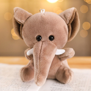 10cm mini dễ thương plushie động vật rừng Keychain rừng Plush Stuff đồ chơi động vật-Voi Sư tử con hươu cao cổ hổ khỉ - Product Image 4