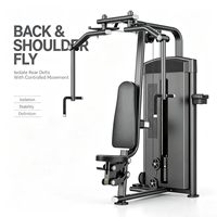 Machine commerciale de musculation pour dorsaux, délicates et triceps, avec siège réglable, pile de poids sélectionnable 80 kg, en acier inoxydable