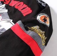 Veste de course automobile brodée sur mesure en gros, veste bomber en coton vintage pour homme, taille plus