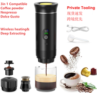 Les fabricants fabriquent une cafetière à capsules domestique grande machine à expresso portable de 80ml avec écran LED en poudre chaude et froide