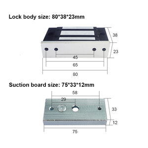60KG(100lbs) Single Door Electromagnetic <b>Lock</b> 12V Household Office Electric Control <b>Lock</b> Glass A, Wear Resistance - Product Image 5