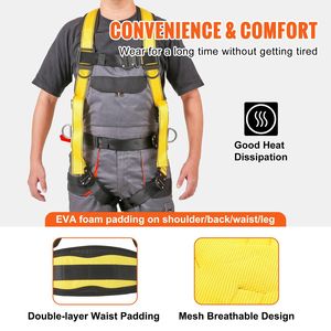 DB Wholesale Harnais de sécurité complet Protection industrielle contre les chutes avec anneaux latéraux de rembourrage supplémentaires et dorsale - Product Image 3