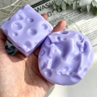 Jouet anti-stress souple en TPR moulable, thème alimentaire (noix de coco, taro, fromage violet), très réaliste et accrocheur, unisexe