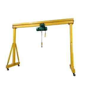 Construção Móvel Portátil 3 Toneladas 5 Toneladas Gantry Crane Workshop Outdoor Pequeno Electric Hoist Altura Ajustável Gantry Crane