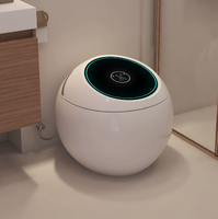 Nouveau modèle de toilette intelligente - Toilette intégrée entièrement automatique avec siège chauffant rond, séchage à l'air, en céramique et parfumée
