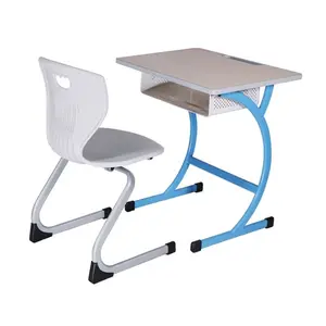 Furnitur Sekolah Dasar Modern, Kursi Duduk Tunggal Tetap, Meja dan Kursi Siswa