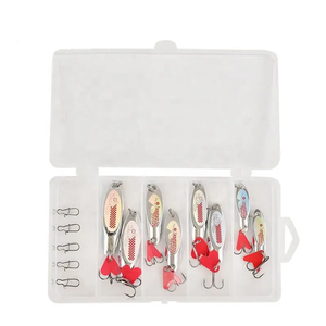 DN 7g,10g,14g,18g 8pcs Set box spinner leurre lames pour accessoires de pêche spinner leurres swimbait set box combo <span class=keywords><strong>kit</strong></span> complet - Product Image 2