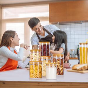 Transparent Stackable Airtight Food Storage Cans Microwaveable Glass Food Tempered Glass Lids for Kitchen Organization - Product Image 6
