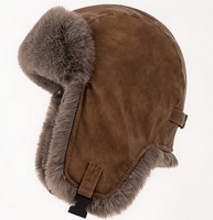 Sombrero Ushanka de estilo invernal para hombre, sombrero Lenin de piel de conejo con orejeras a prueba de viento, estilo Retro DE LA URSS