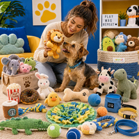 Juego de Juguetes de Peluche Personalizados de Primera Calidad para Perros, para Boutiques de Mascotas |   Tela Reciclada, Marca Privada, MOQ Bajo, Plazo de Entrega Rápido