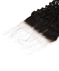 6x6 pour HD dentelle fermeture profonde bouclés Remy cheveux tissage 100% cheveux humains vierges brésilien vague lâche 8 pouces étiré Machine - Product Image 2