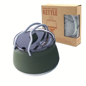 Casserole pliable en silicone pour la cuisine en plein air, bouilloire portable avec acier inoxydable 304 - Product Image 1