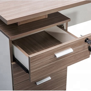 Escritorio de Oficina de Melamina, Mesa de Oficina de Teca, Escritorio Individual para Oficina - Product Image 6