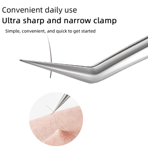 Kit Complet de Pinces à Cils en Acier Inoxydable avec Applicateur, Outil Durable et Réutilisable à <span class=keywords><strong>Pointe</strong></span> Arrondie pour Volume et Sourcils - Product Image 5