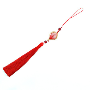 Pendentif de voiture à franges en polyester de style chinois, ornement décoratif suspendu pour accessoire d'intérieur automobile - Product Image 5