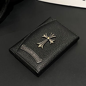 กระเป๋าสตางค์ฮิปฮอปทันสมัย CH แบบพกพาสำหรับผู้ชาย กระเป๋าเงินพังก์ลายกากบาท กระเป๋าใส่เหรียญขนาดเล็ก กระเป๋าป้องกันการโจรกรรม กระเป๋าสตางค์ดีไซน์หรูหรา แคตตาล็อกกระเป๋าสตางค์ - Product Image 5