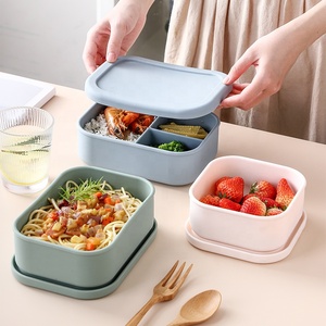 Đặc biệt cung cấp thực phẩm lớp Silicone Hộp thực phẩm rò rỉ bằng chứng trường Kid thực phẩm cầm tay <span class=keywords><strong>container</strong></span> Silicone Bento Hộp Ăn Trưa với nắp - Product Image 1