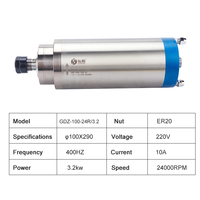Hong Yang GDZ-80-24R/3.2F Kit de broche de moteur refroidi à l'eau pour Machine de gravure avec joints BT30/BT40 roulements noyau de pompe
