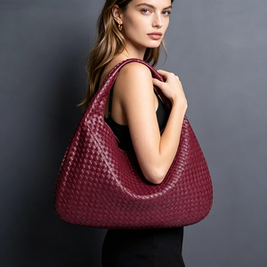 Borsa Hobo da Donna <span class=keywords><strong>di</strong></span> <span class=keywords><strong>Lusso</strong></span> Intrecciata <span class=keywords><strong>in</strong></span> Grande <span class=keywords><strong>Pelle</strong></span> PU, Fatta a Mano, <span class=keywords><strong>di</strong></span> Tendenza, Modello 2026, Vendita Calda - Product Image 1