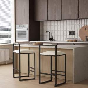 <span class=keywords><strong>Tabouret</strong></span> <span class=keywords><strong>de</strong></span> <span class=keywords><strong>bar</strong></span> haut élégant au design moderne, revêtement <span class=keywords><strong>vert</strong></span> <span class=keywords><strong>olive</strong></span>, structure en métal noir, pour restaurant, <span class=keywords><strong>tabouret</strong></span> <span class=keywords><strong>de</strong></span> <span class=keywords><strong>bar</strong></span> moderne - Product Image 3